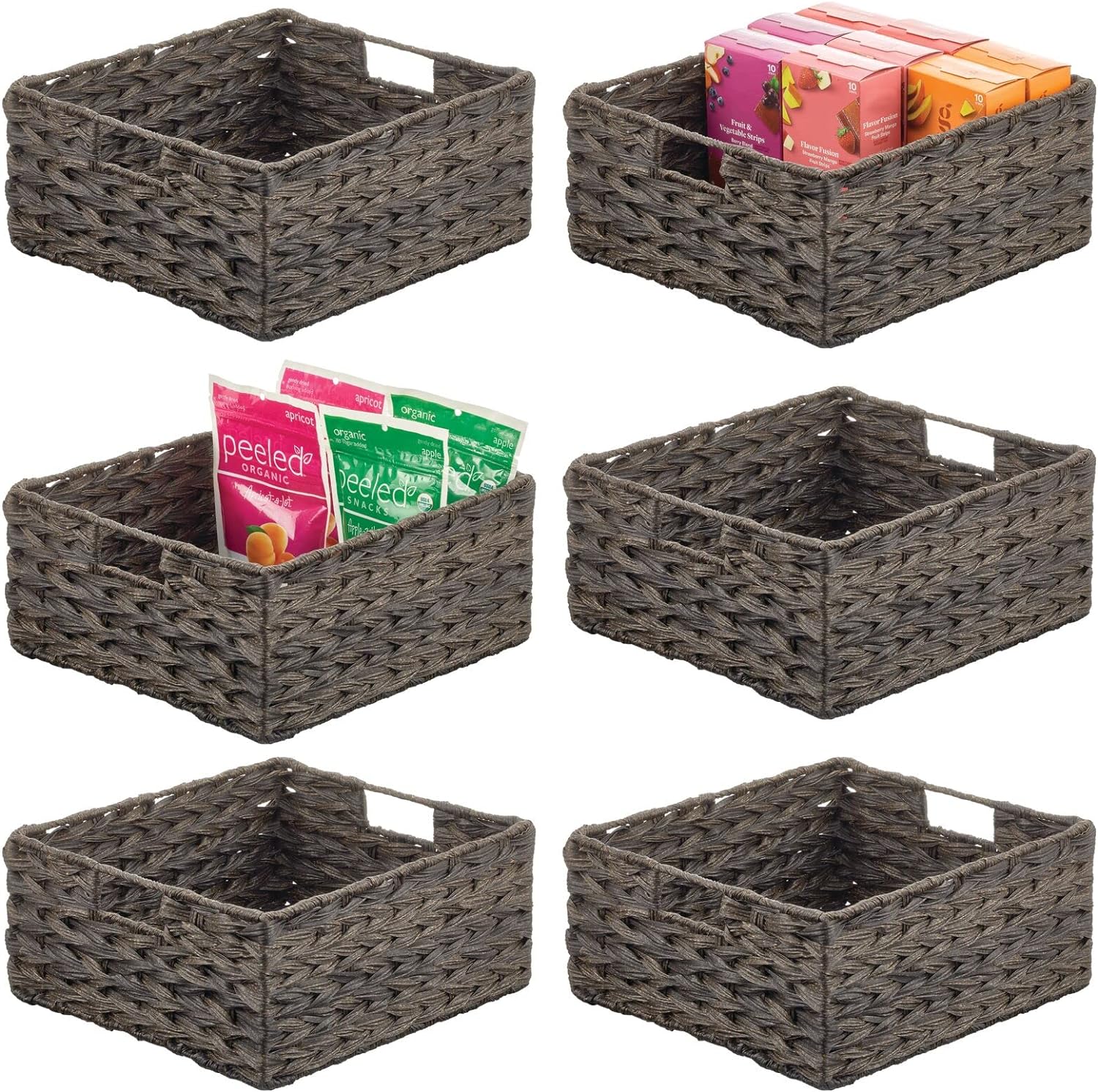 Woven Farmhouse Kitchen Pantry Food Storage Organizer