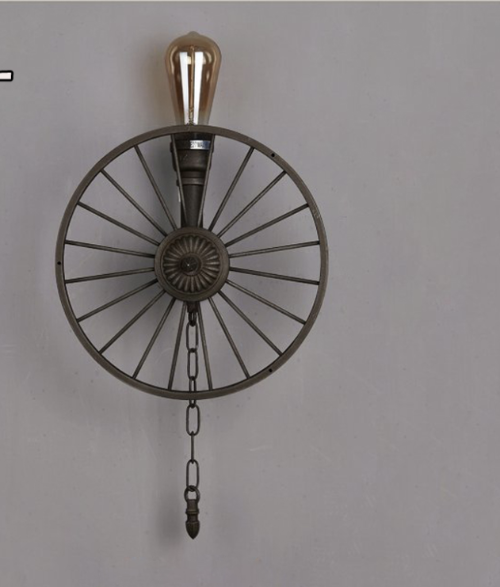 Iron retro wall light antique loft water pipe wall sconce restaurant 