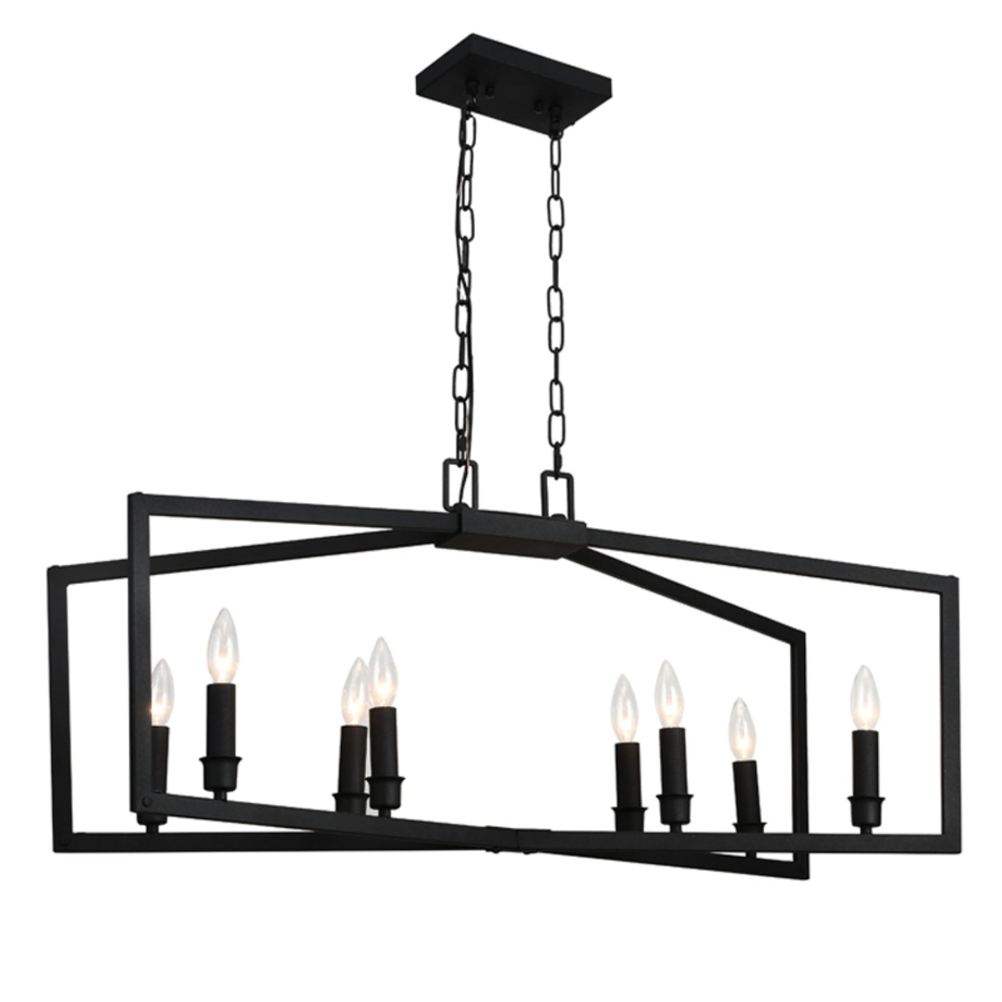 Home Fresh kitchen island lighting ,pendant light fixtures ,farmhouse kitchen island ,8-lights sand  black finish ,Industrial latest X-shape Design for kitchen.