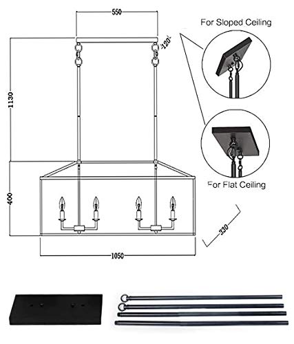 Island Kitchen Metal Pendant Lighting ,8-lights .