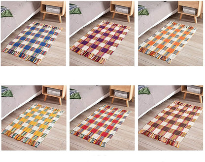 Buffalo Plaid Rug 2x6 Ft Runners for Hallways Washable Checkered Rug Cotton Kitchen Runner Carpet Runner Rugs for Entryway for Hallway Kitchen Bedroom Living Room