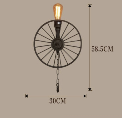 Iron retro wall light antique loft water pipe wall sconce restaurant 